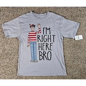 Where's Waldo I'm Right Here Bro NWT Medium Tshirt